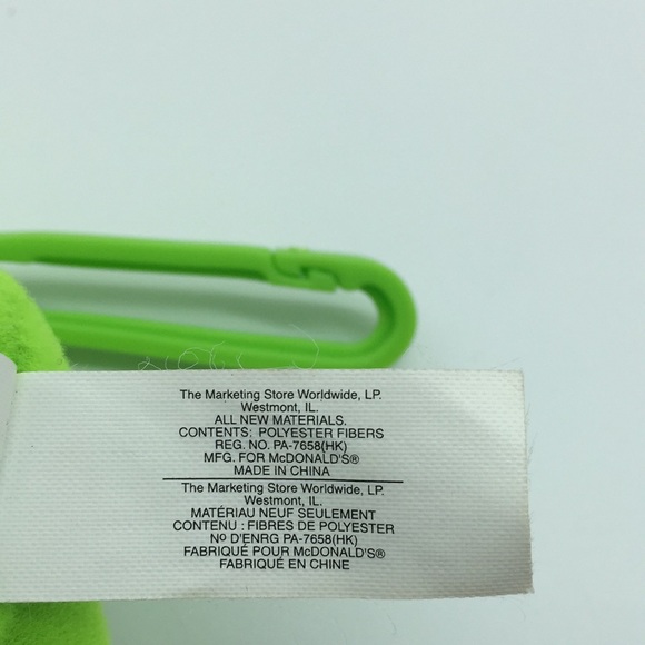 Teletubbies McDonald’s Dipsy Hugging Hugger Backpack Clip On Plush Toy Green - Picture 7 of 9